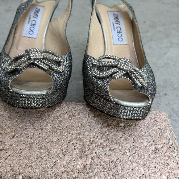 Jimmy Choo glitter and rhinestone platforms - Picture 5 of 9